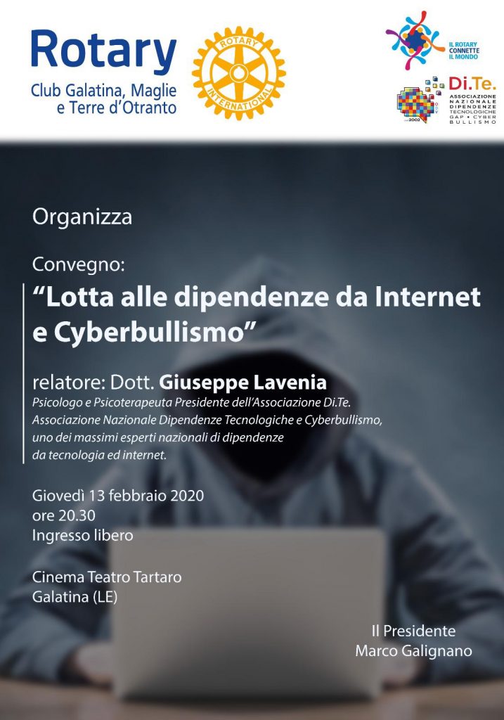 lotta alle dipendenze da internet e cyberbullismo giuseppe lavenia